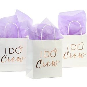 Gift bags for wedding party. Set of 12 white, I do crew gift bags.